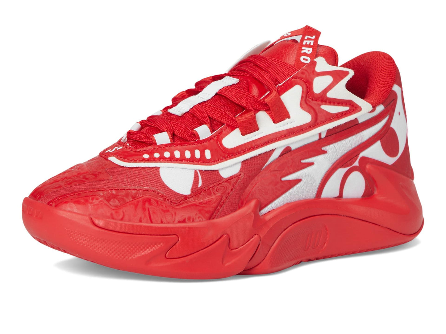 PUMA Scoot Zeros Basketball Shoes (Big Kid) Sneaker, for All Time Red/White, 7 US Unisex