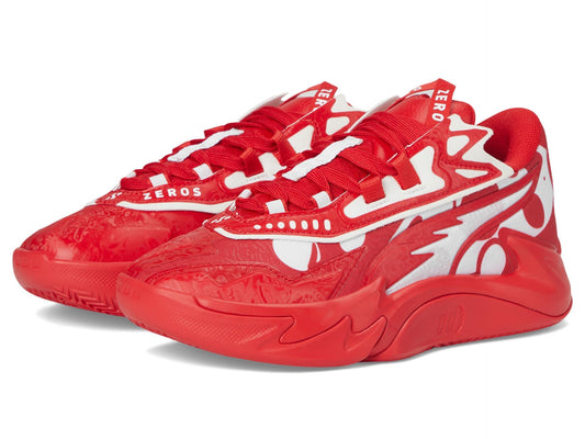 PUMA Scoot Zeros Basketball Shoes (Big Kid) Sneaker, for All Time Red/White, 7 US Unisex