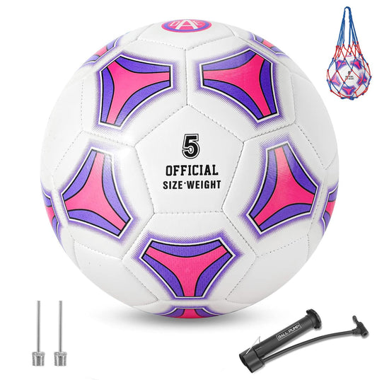 STEEFAN Soccer Ball Size 3/4/5 for Kids Outdoor Play,Color Change Soccer Stuff Official Size Ball with Needles Air Pump,Gift Idea for Kid Teen Boy Girl Junior and Men,Indoor Outdoor Game Soccer Ball