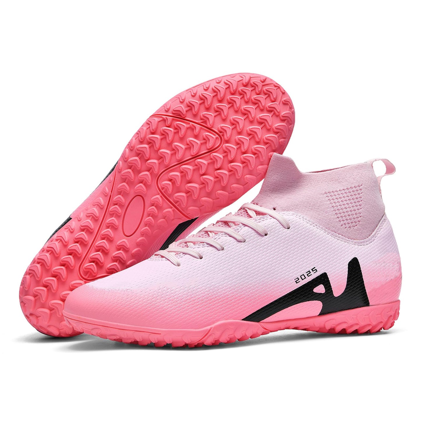 TOPSFEBA Soccer Cleats for Mens Womens Indoor Soccer Shoes Unisex Baseball Turf Shoes Youth Rugby Shoes Adult AG FG TF Football Boots Wide Training Sneaker (2309 Fen TF_38)