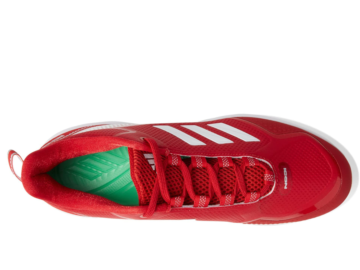 adidas Men's Icon 7 TPU Baseball Shoe, Team Power Red/Silver Metallic/White, 13