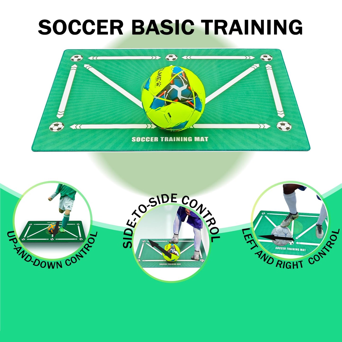 Soccer Training equipment,Indoor Soccer Training Mat,Dribble Silent Sports Auxiliary Props Football Mat,Footstep System Training Blanket,Football Training Pace Ball Control for Teenager Boys Kids