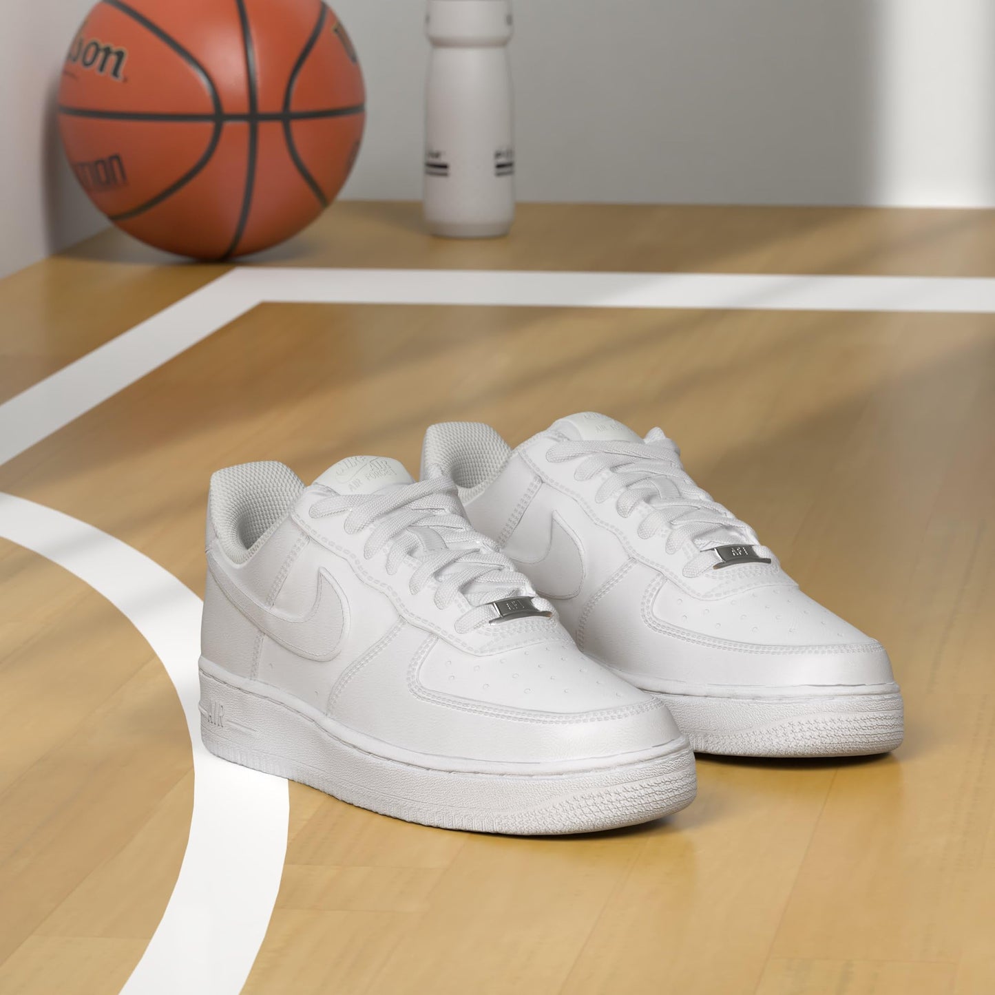 Nike Women's Basketball Shoe, White/White-White, 7.5