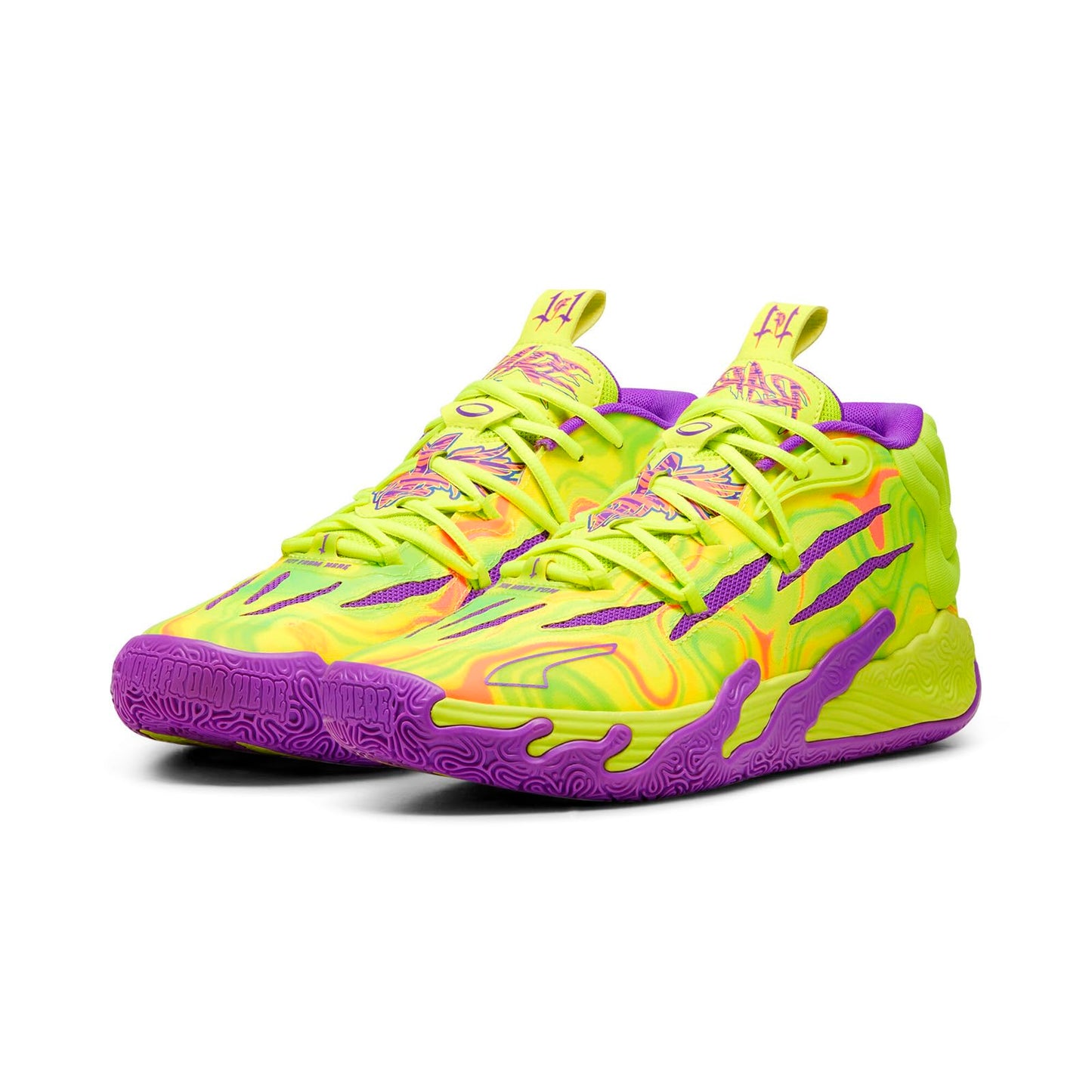 PUMA Womens Mb.03 Spark Basketball Sneakers Shoes Athletic Court, Indoor - Yellow - Size 9.5 M, 37989801