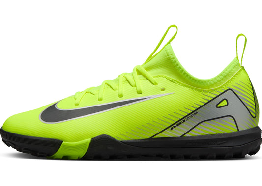 Nike Jr. Mercurial Vapor 16 Academy Little/Big Kids' TF Low-Top Soccer Shoes (FQ8284-700, Volt/Black) Size 5.5