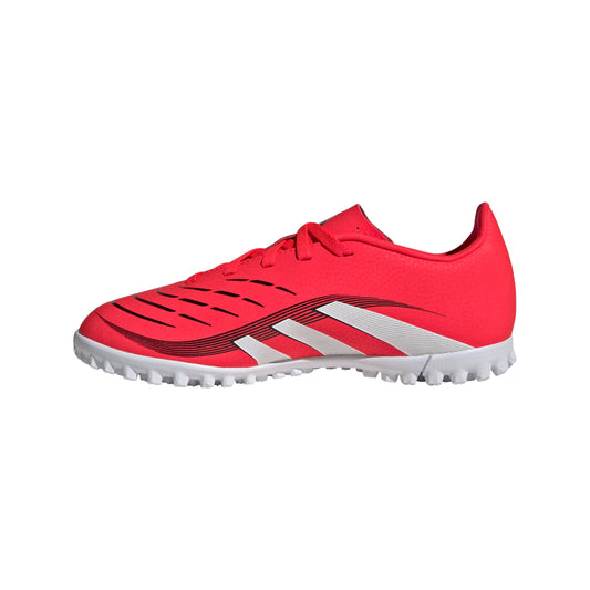 adidas Club Predator Turf Sneaker, Lucid Red/White/Black, 13 US Unisex Little Kid