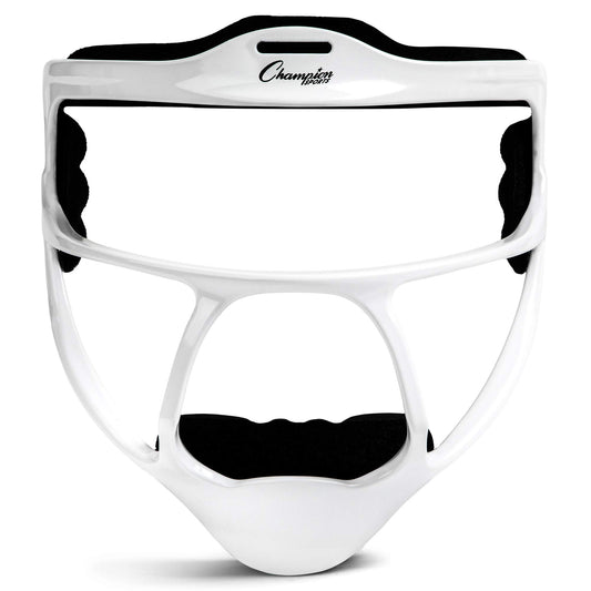 Champion Sports Magnesium Softball Face Mask - Lightweight Masks for Adults - Durable Head Guards - Premium Sports Accessories for Indoors and Outdoors - White