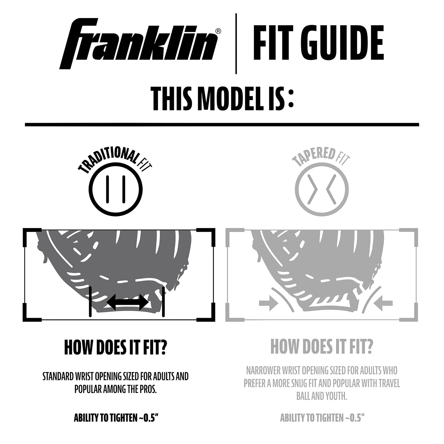 Franklin Sports Baseball Fielding Glove - Men's Adult and Youth Baseball Glove - CTZ5000 Cowhide Infield and Outfield Baseball Gloves, Camel/Brown, 12.75"