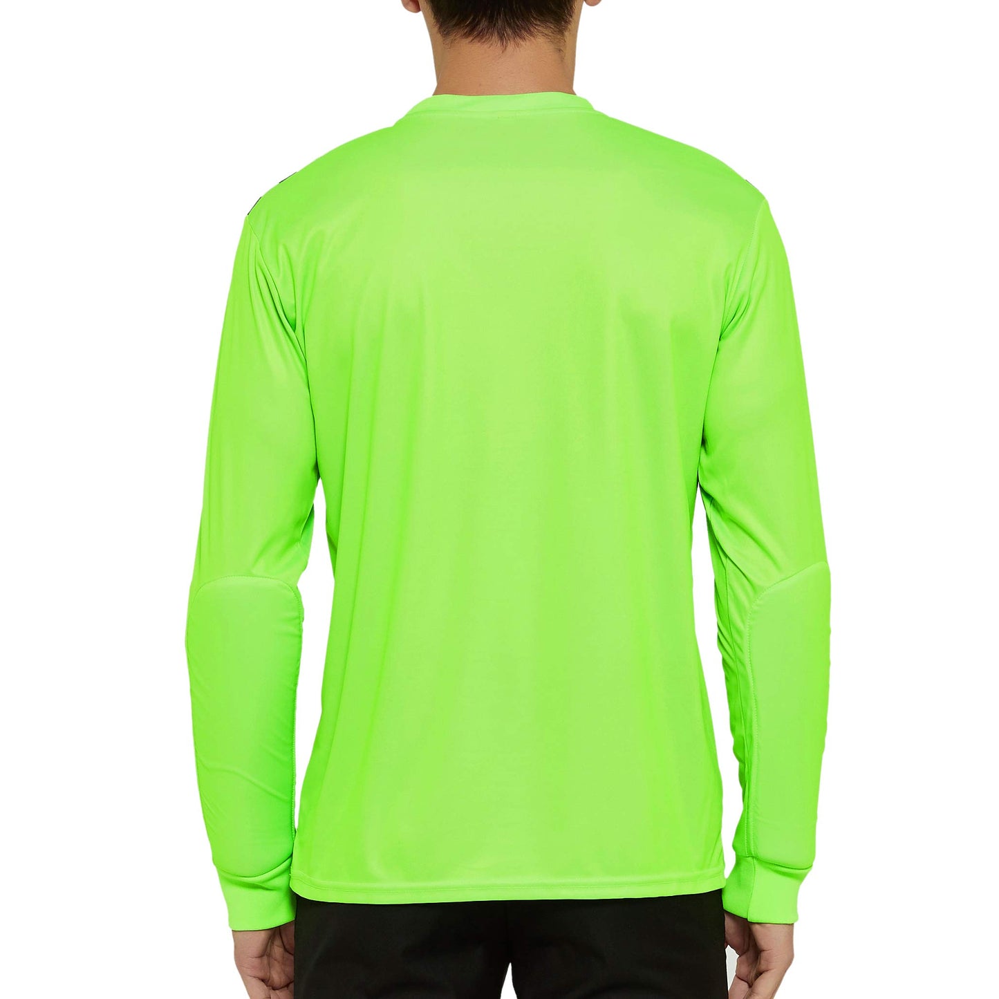 TopTie Long Sleeve Soccer Goalkeeper Jersey with Sponge Protector for Adult Youth, Arm Padded Goalie Shirt-S Green