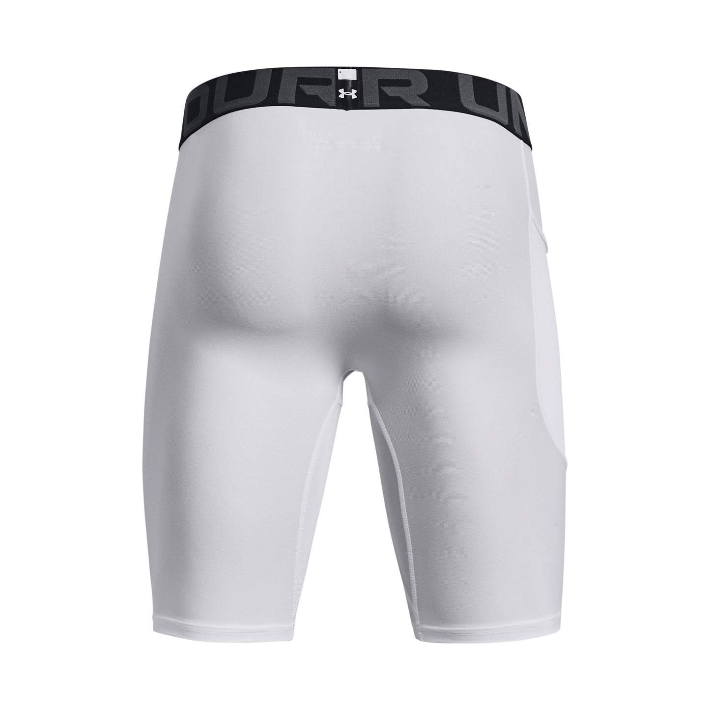 Under Armour Men's HeatGear Pocket Long Shorts , White (100)/Black, Large