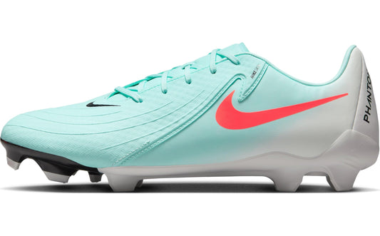 Nike Phantom GX 2 Academy MG Low-Top Soccer Cleats (FD6723-300, Mint/Off Noir/Atomic Red) Size 7