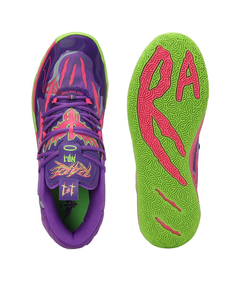 Puma Mens Mb.03 Toxic Lace-Up Basketball Sneakers Shoes Court - Purple - Size 15 M, 37891601