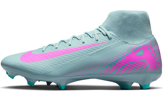 Nike Mercurial Superfly 10 Academy MG High-Top Soccer Cleats (FQ1456-301, Ocean Cube/Pink Blast) Size