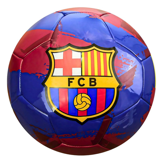 Icon Sports Officially Licensed FC Barcelona Size 5 Regulation Brush Navy Blue Soccer Ball