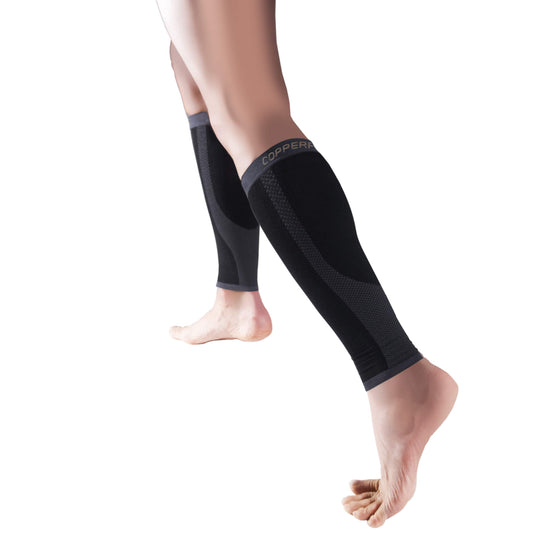 Copper Fit Calf Compression Sleeves, Black, Large/X-Large