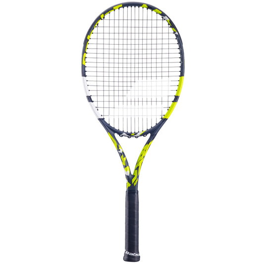 Babolat Boost Aero Yellow Tennis Racquet (4 1/8" Grip) Strung with White Syn Gut at Mid-Range Tension