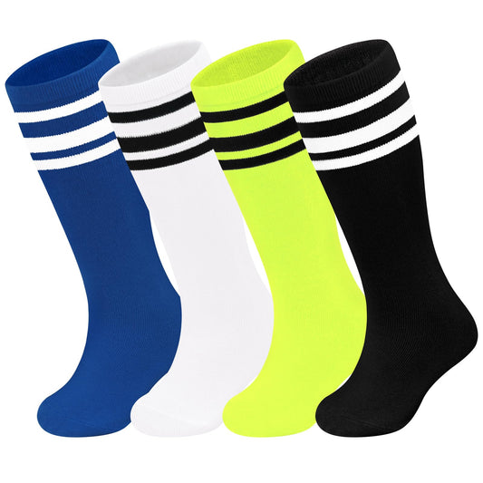 Sarfel Toddler Soccer Socks 2T-3T Kids Baseball Socks Boys Soccer Sock Toddler 3T Boys Baseball Sock 4 Pack