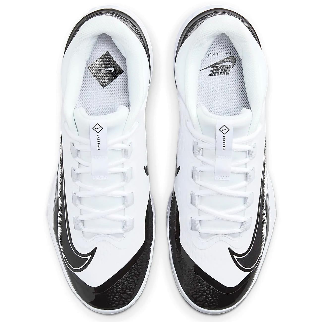 NIKE Alpha Huarache Elite 4 Low MCS Mens FD6255-101 (White/Black-), Size 12