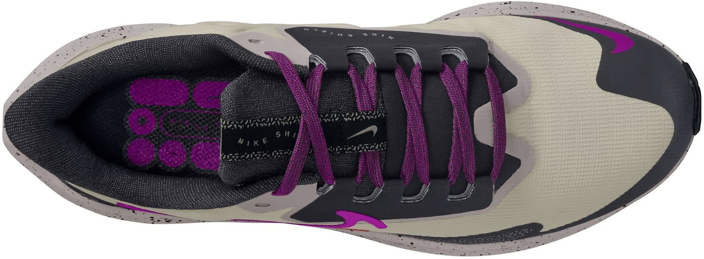 Nike Air Zoom Pegasus Shield Women's Shoes Light Bone/Vivd Purple-Cobblestone DO7626-003 Size 9