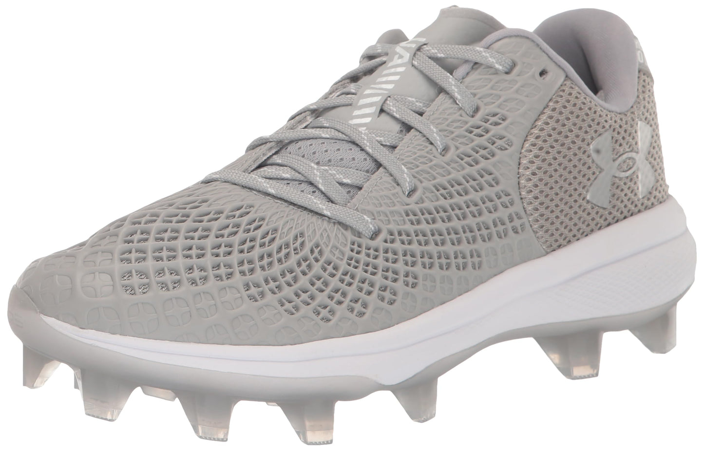 Under Armour Women's Glyde 2.0 MT TPU, (102) Baseball Gray/Baseball Gray/Metallic Silver, 7.5, US