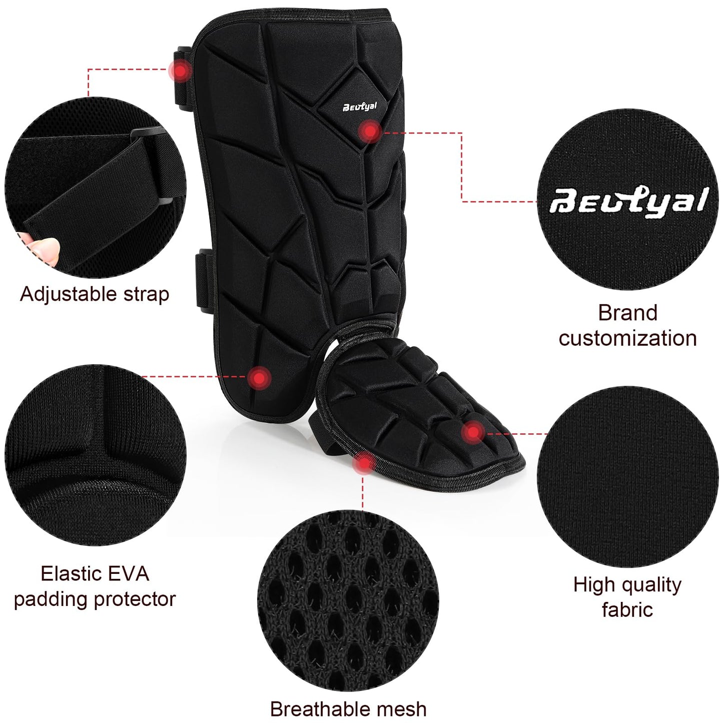 Beutyal Baseball Softball Batters Elbow Guard and Batters Leg Guard Set for Youth