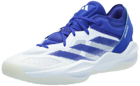 adidas Unisex Adizero Select 2.0 Basketball Sneaker, White/Lucid Blue/White, 7 US Men