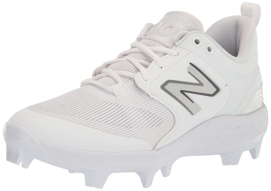 New Balance Men's Fresh Foam 3000 V6 Molded Baseball Shoe, White/White, 14
