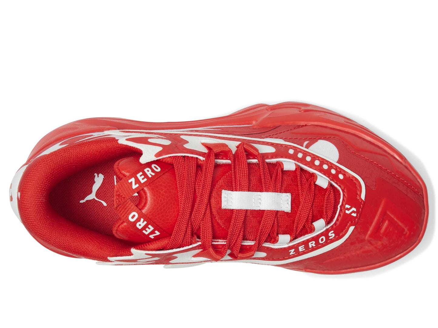 PUMA Scoot Zeros Basketball Shoes (Big Kid) Sneaker, for All Time Red/White, 7 US Unisex