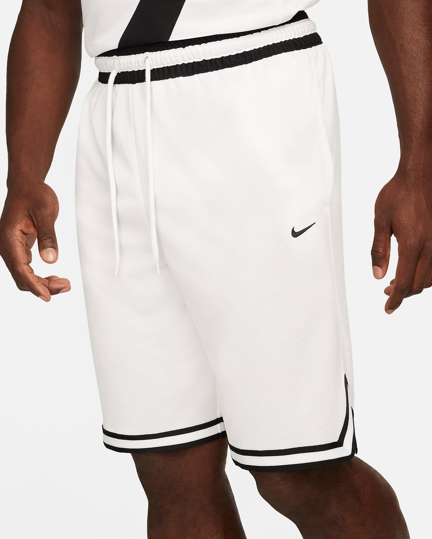 Nike Dri-FIT DNA Men's 10" Basketball Shorts (White/Black, DH7160-100) Size Medium