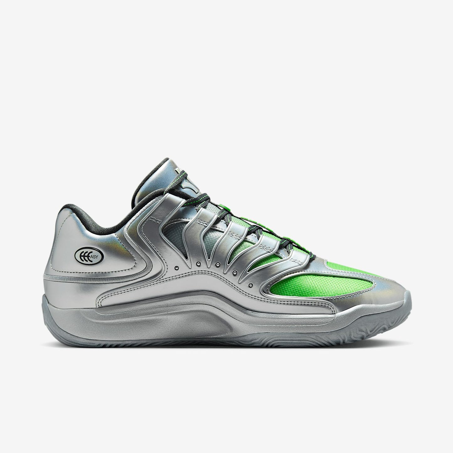 KD18 EYBL Rocket Power Basketball Shoes (IF2519-001, Metallic Silver/Green Strike/Dusty Sage/Dark Smoke Grey) Size 8