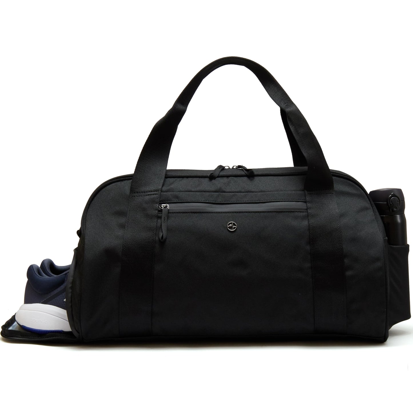 Pander 28L Large Gym Duffle Bag with Shoe Compartment, Fit for Travel, Weekend, Sports, Workout, Overnight.(Black)