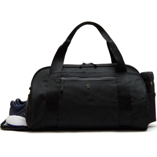 Pander 28L Large Gym Duffle Bag with Shoe Compartment, Fit for Travel, Weekend, Sports, Workout, Overnight.(Black)