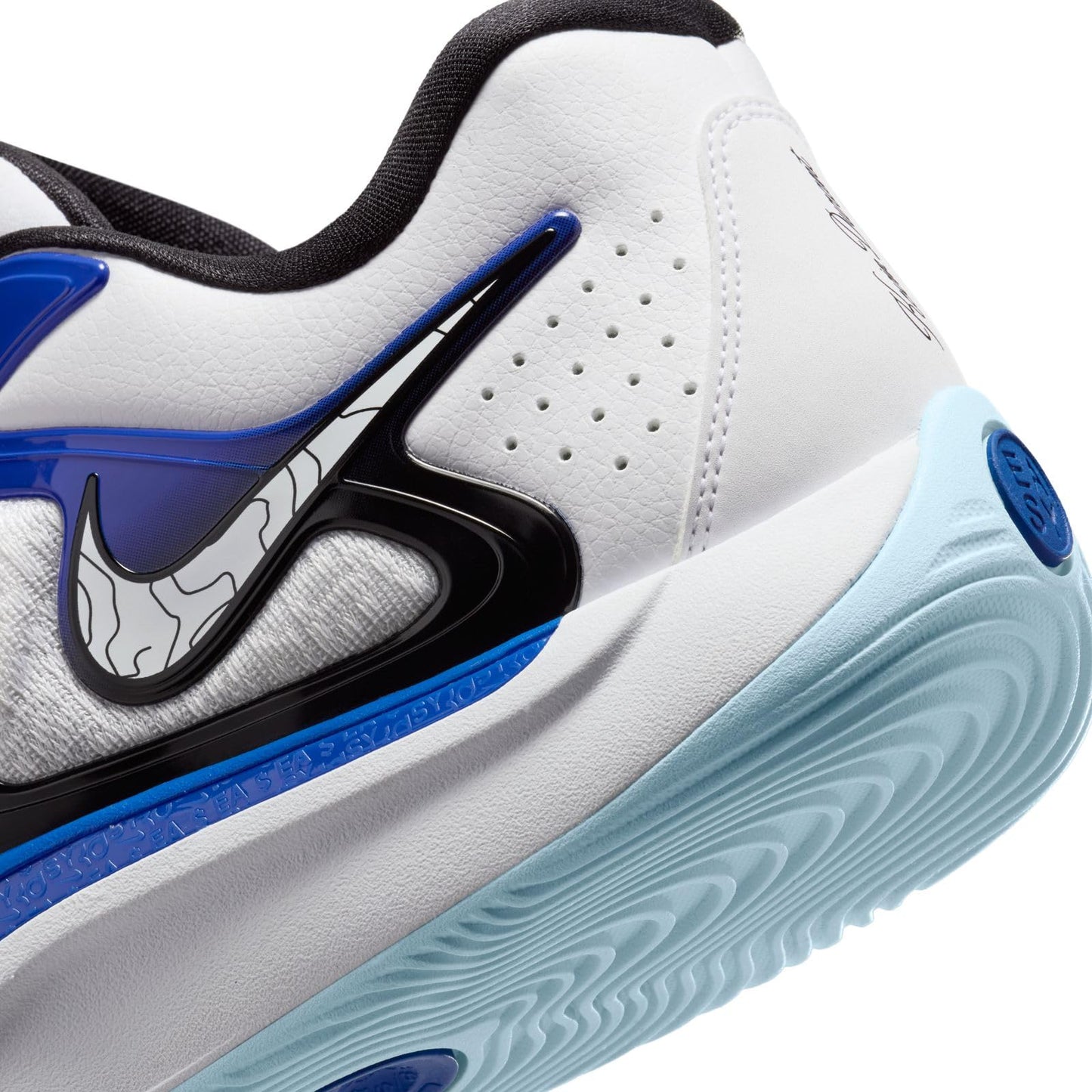KD17 Basketball Shoes (FJ9487-100, White/Black/Game Royal/White) Size 11.5