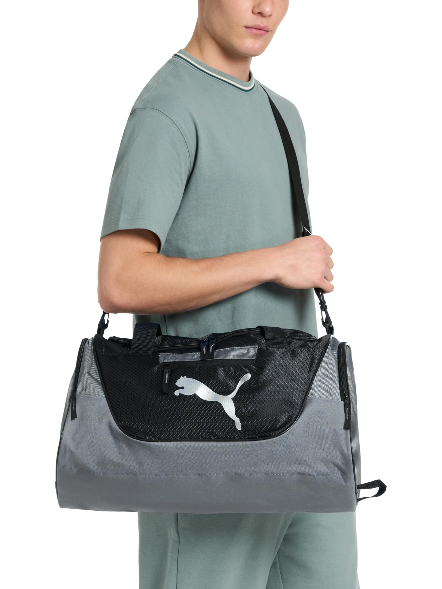 PUMA unisex adult Evercat Contender Duffel Bags, Black, One Size US
