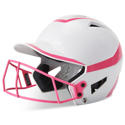CHAMPRO HX Rise Pro Fastpitch Softball Batting Helmet with Facemask in Two-Tone Color Glossy Finish