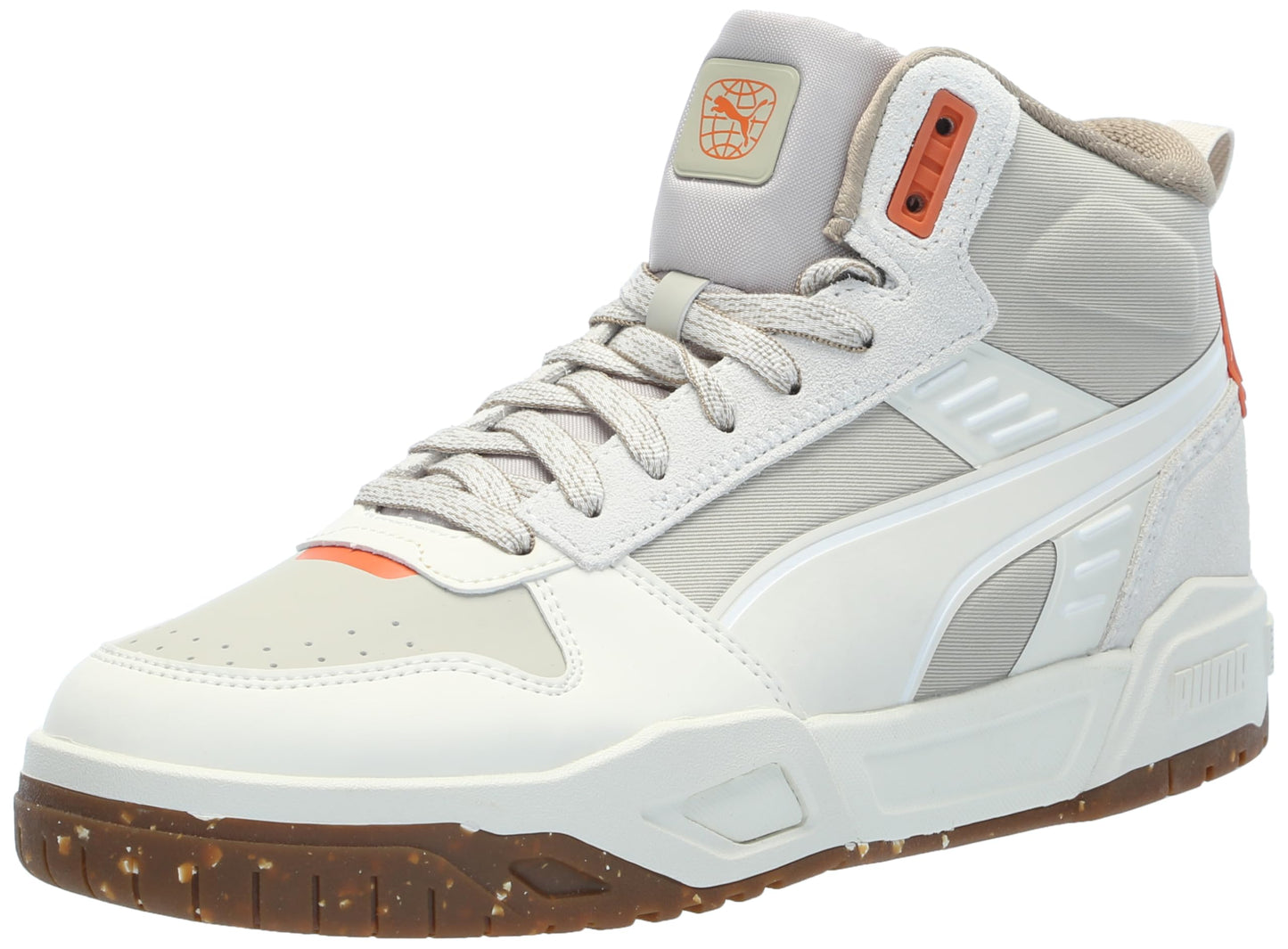 PUMA Men's RBD Tech Mid Shoes, Desert Dust-Frosted Ivory-Maple Syrup, 9.5