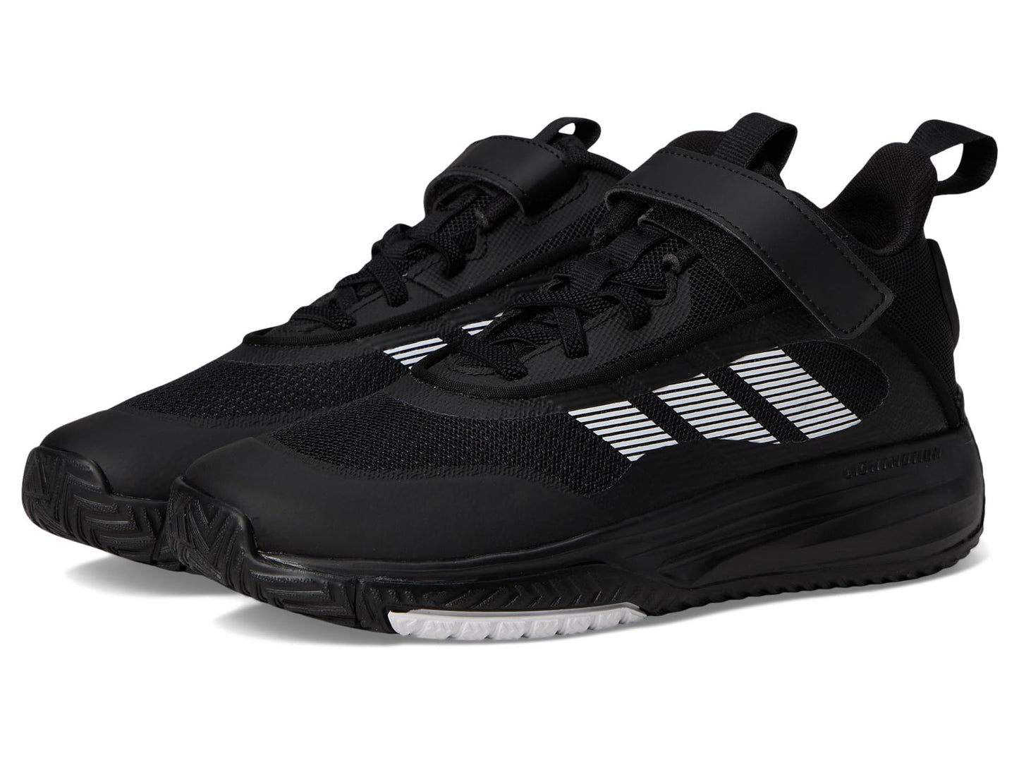 adidas Own The Game 3.0 Basketball Sneaker, Black/White/Black, 3 US Unisex Little Kid
