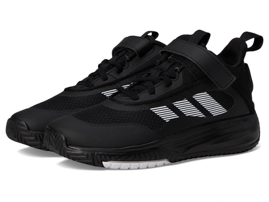 adidas Own The Game 3.0 Basketball Sneaker, Black/White/Black, 3 US Unisex Little Kid