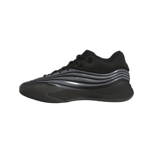 adidas Unisex Dame X Basketball Sneaker, Black/Iron Metallic/Lucid Blue, 12 US Men