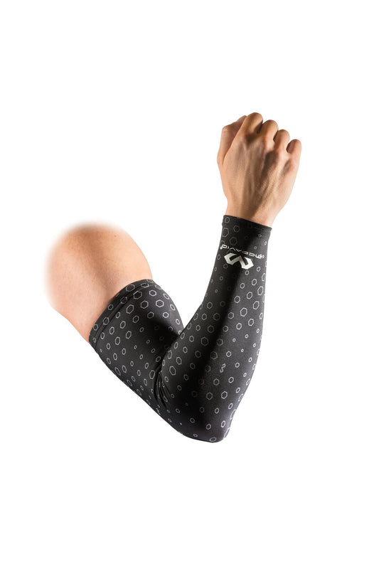 McDavid 6579 uCool™ Compression Arm Sleeves Cooling Arm Compression Sleeves with 50+ UV Sun Protection for Running, Cycling, Golfing and Hiking