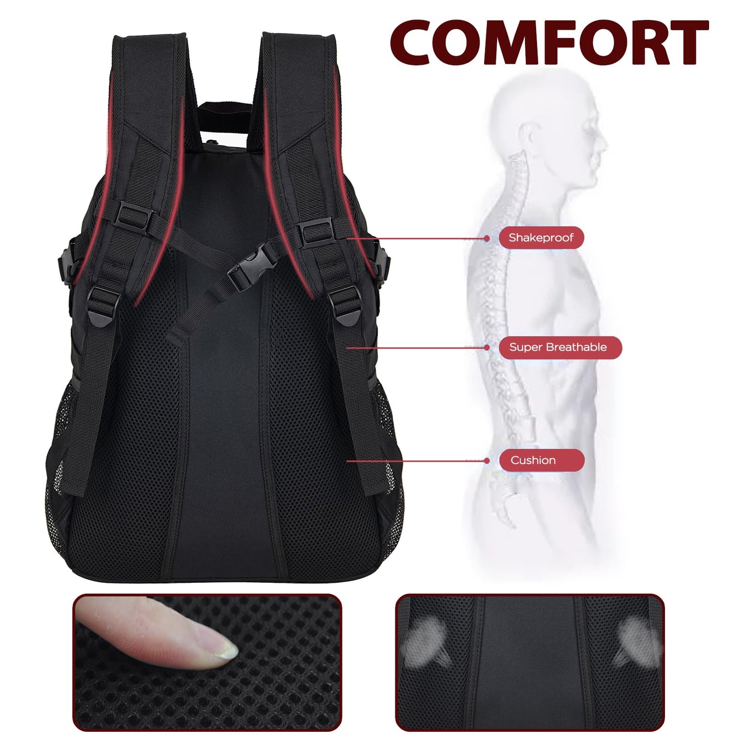 LARIPOP Soccer Backpack,Basketball Backpack with Ball Holder and Shoe Compartment,Men&Women Gifts Backpack for Basketball Accessories Training Equipment Fits Volleyball,Soccer,Sports Gifts