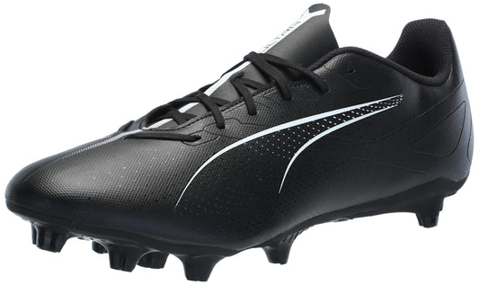 PUMA Men's Ultra 5 Play Firm, Artificial Ground Soccer Cleats Sneaker, Black White, 12