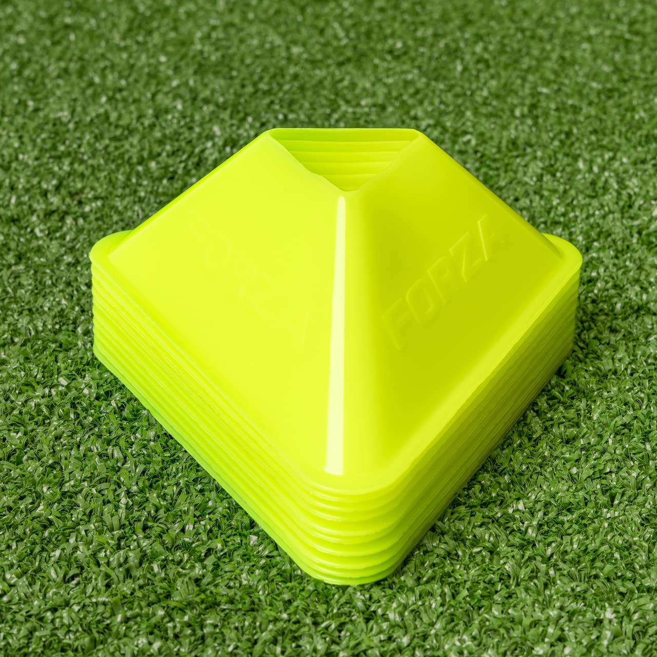 FORZA 2-Inch Mini Tri Training Cones | 40 Pack | Drills & Training | Multi Sport Use - Soccer, Hockey, Football Training | with Carry Strap