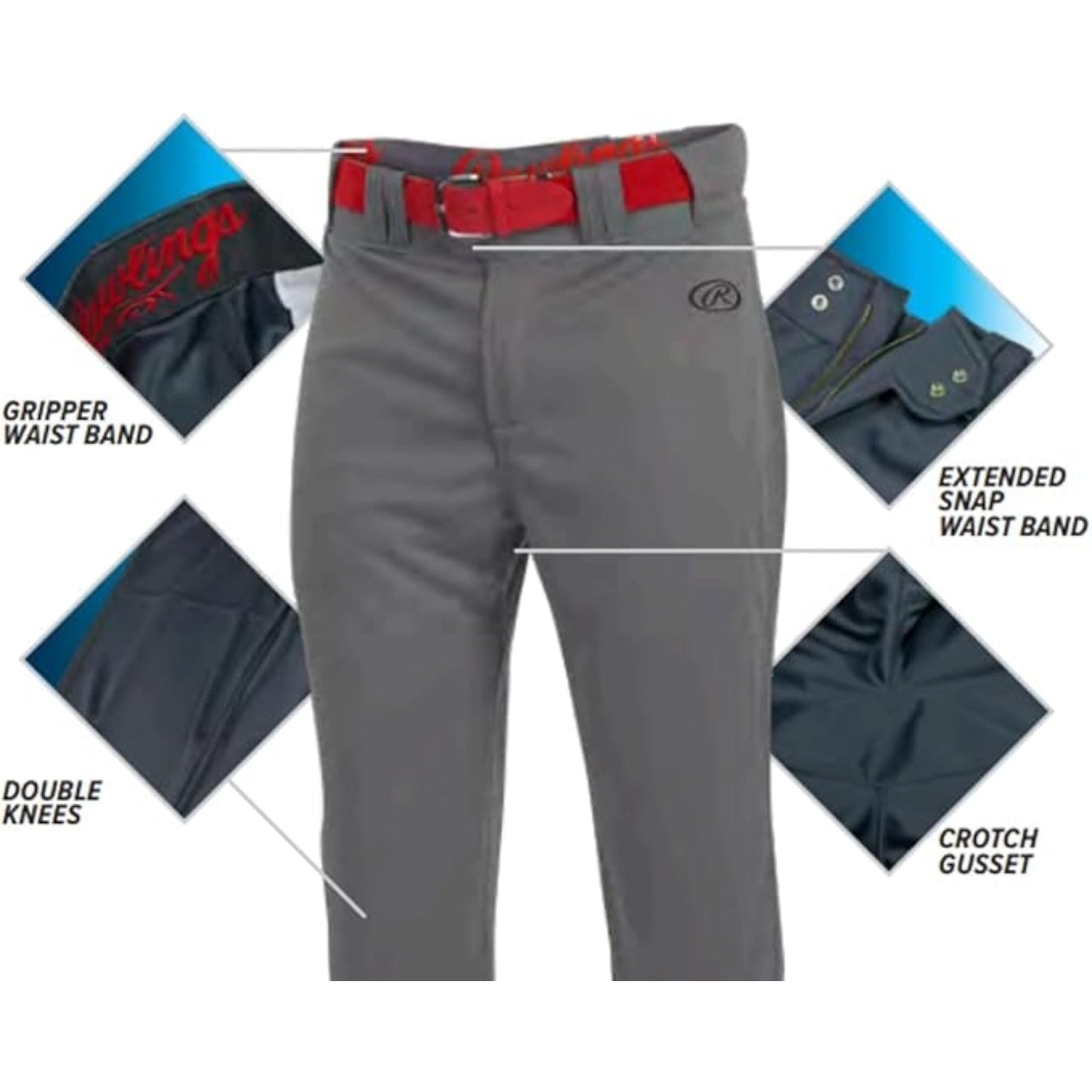 Rawlings | LAUNCH SERIES Knicker Baseball Pants | Adult Small | White