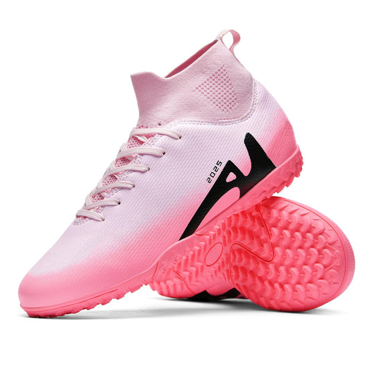 TOPSFEBA Soccer Cleats for Mens Womens Indoor Soccer Shoes Unisex Baseball Turf Shoes Youth Rugby Shoes Adult AG FG TF Football Boots Wide Training Sneaker (2309 Fen TF_38)