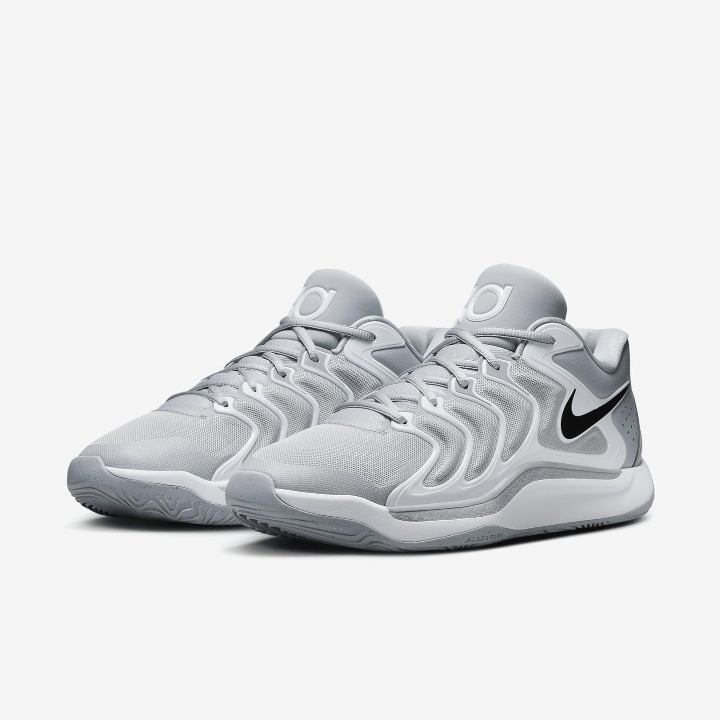 KD17 Basketball Shoes (FV1307-002, Wolf Grey/White/Black) Size 7.5