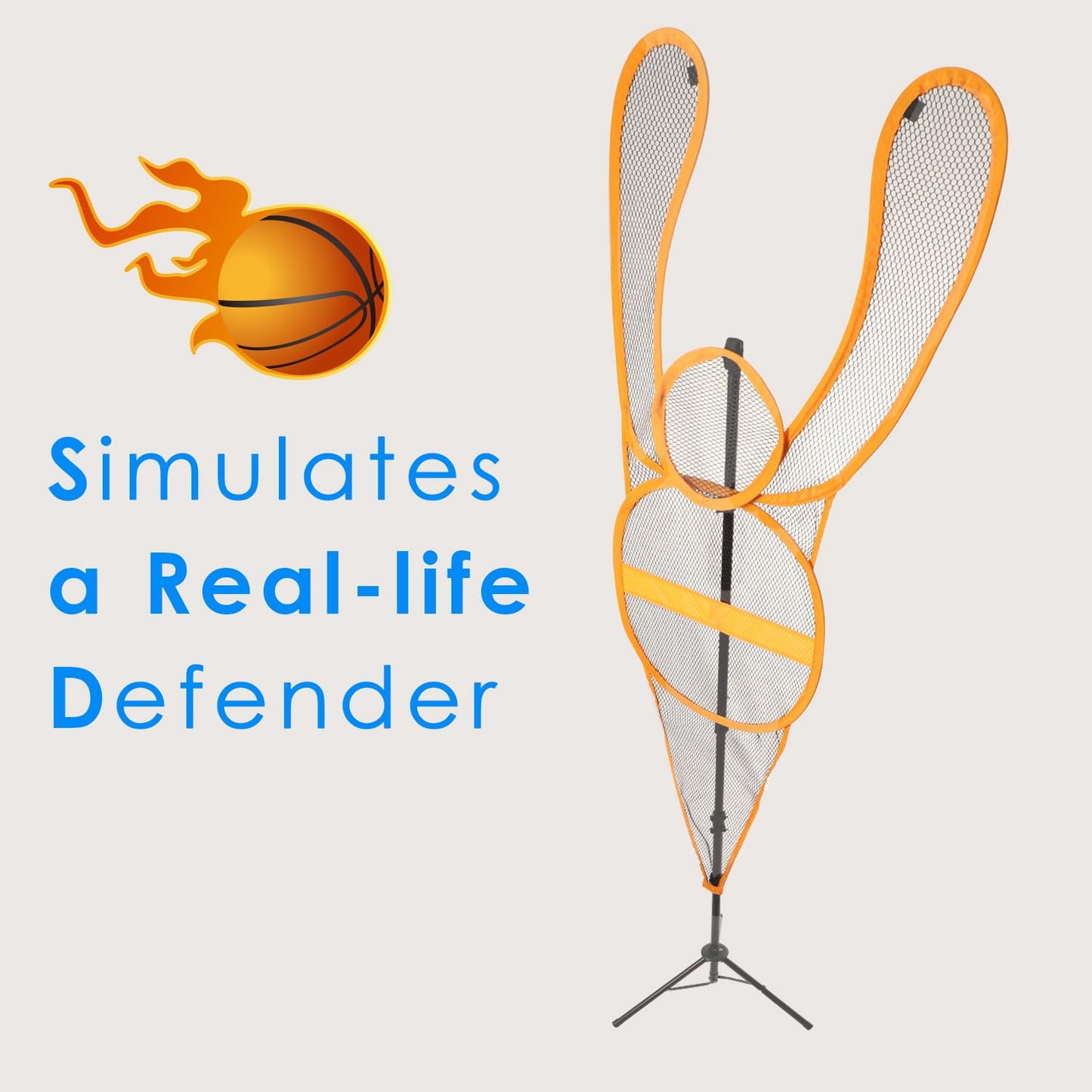 MR Dummy Defender, Height Adjustable Training Mannequin, Portable Defender Practice Dummy, Hands-Up Defensive Mannequin, Sparring Partner for Basketball, Volleyball, Soccer and Football