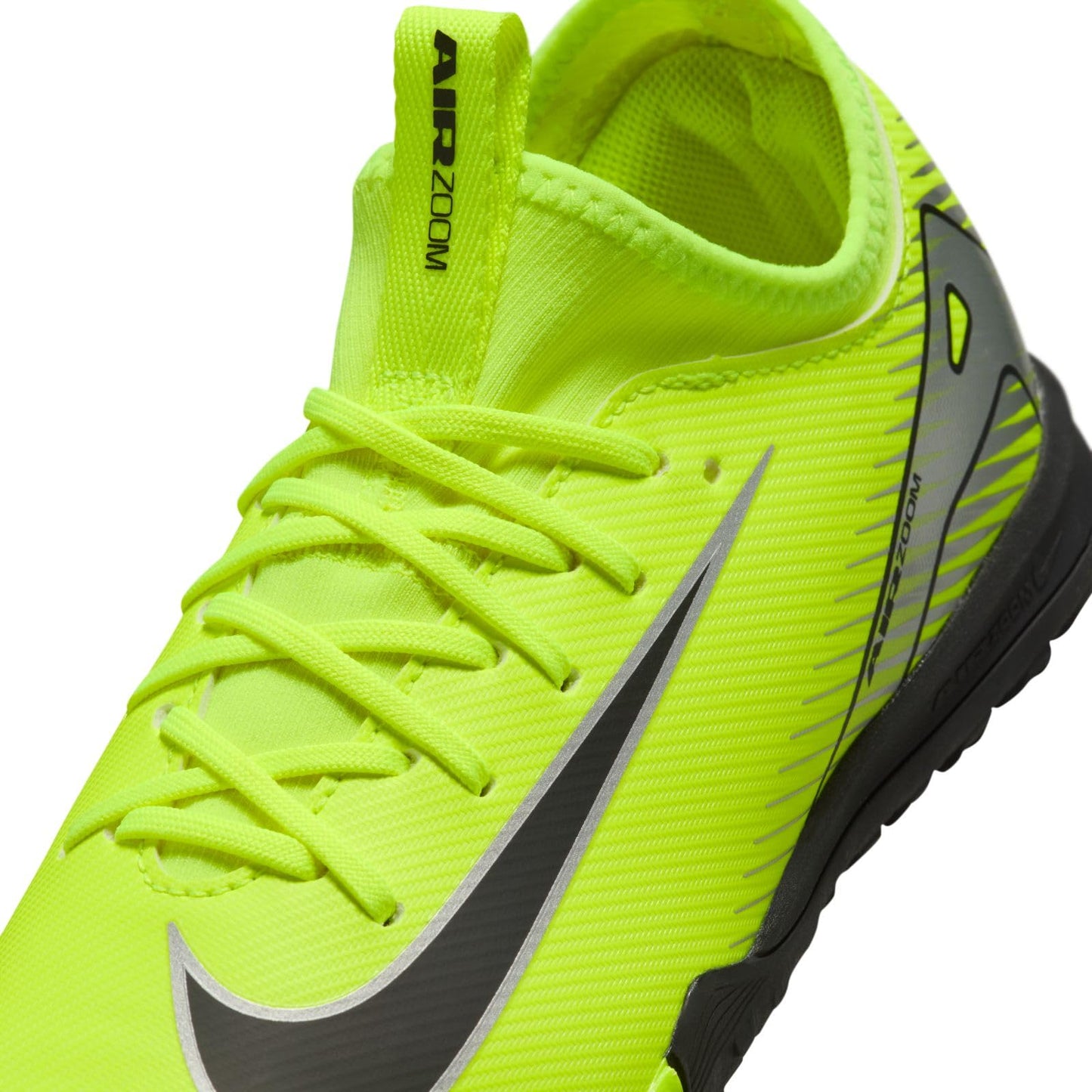Nike Jr. Mercurial Vapor 16 Academy Little/Big Kids' TF Low-Top Soccer Shoes (FQ8284-700, Volt/Black) Size 5.5