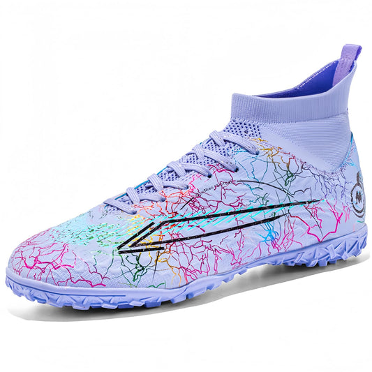 Biayvisas Soccer Cleats for Mens Womens Indoor Soccer Shoes Baseball Turf Shoes Rugby Shoes Adult TF AG FG Football Boots Wide Training Sneaker (USW_028 Zi TF_40)