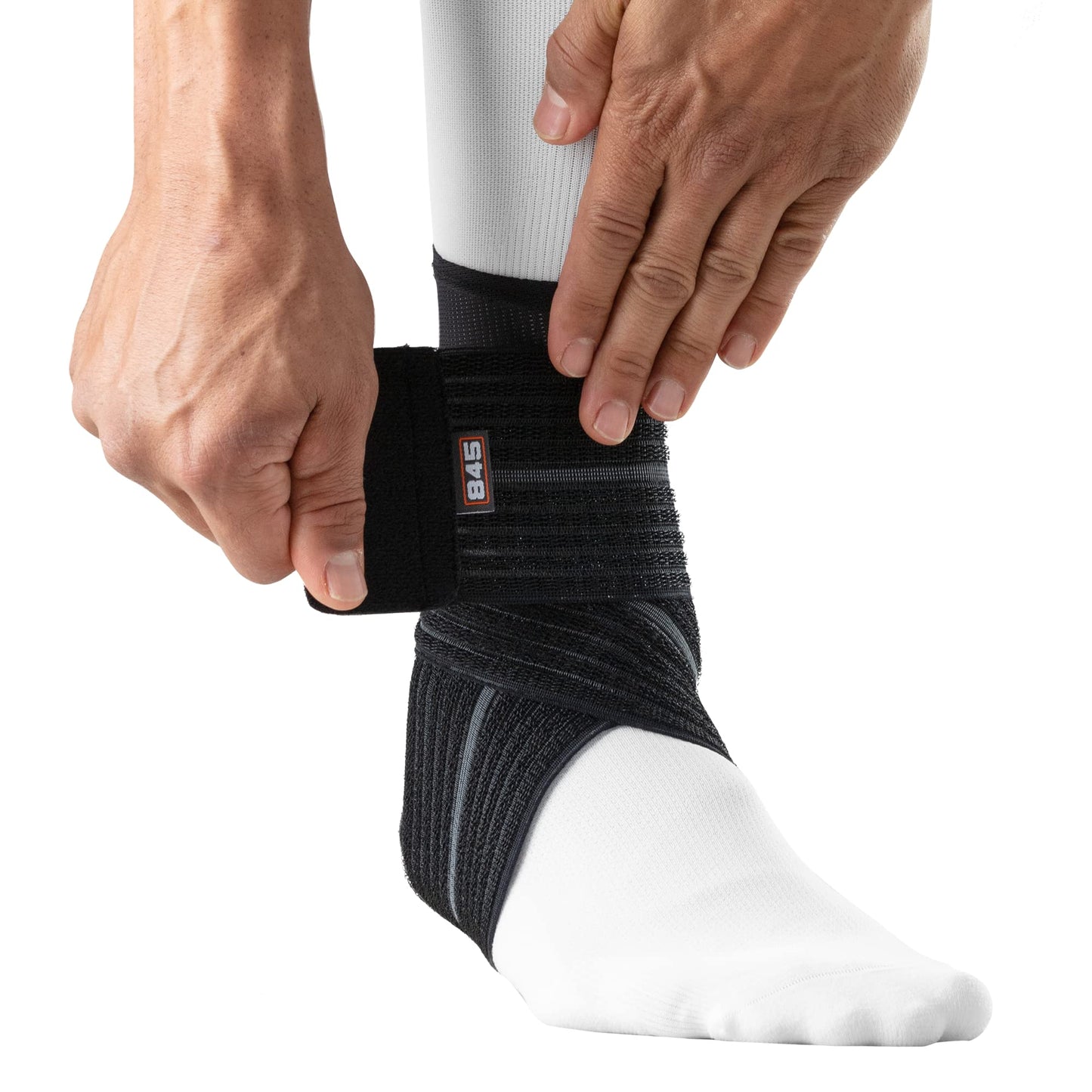 Shock Doctor Ankle Sleeve with Compression Wrap Support (Black, Small)
